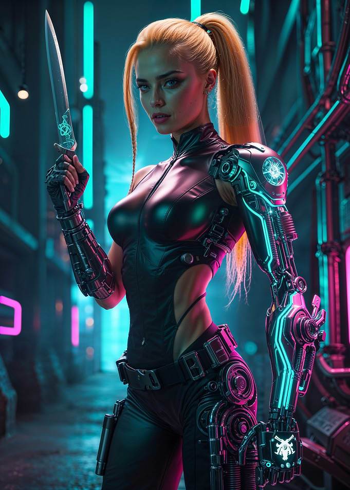 Cyberpunk Women Warrior