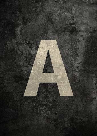 Monochrome Strength: The Letter A