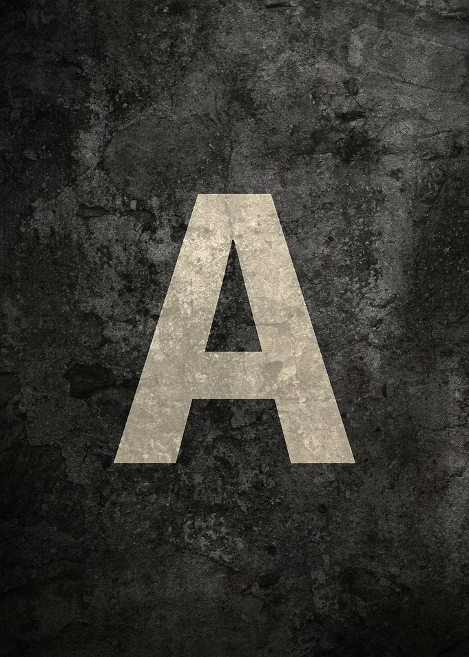 Monochrome Strength: The Letter A