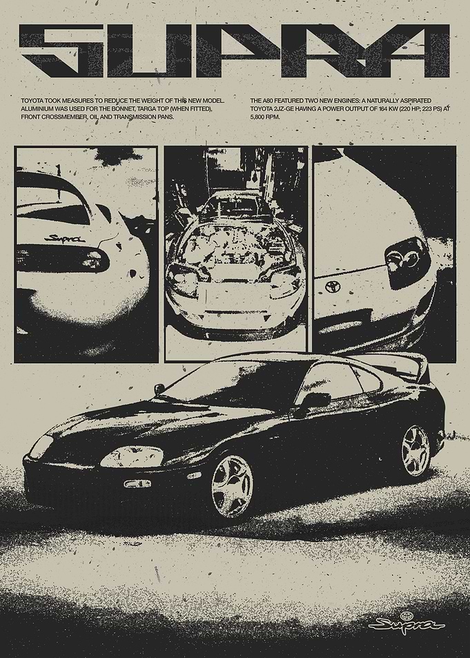 Toyota Supra MK4 Retro