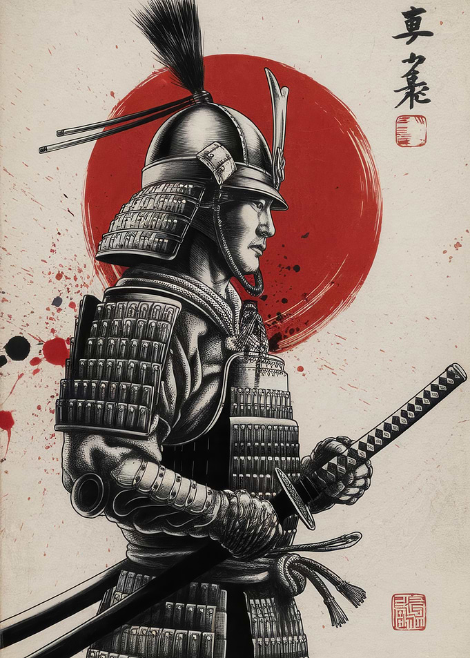 Samurai Warrior Illustration