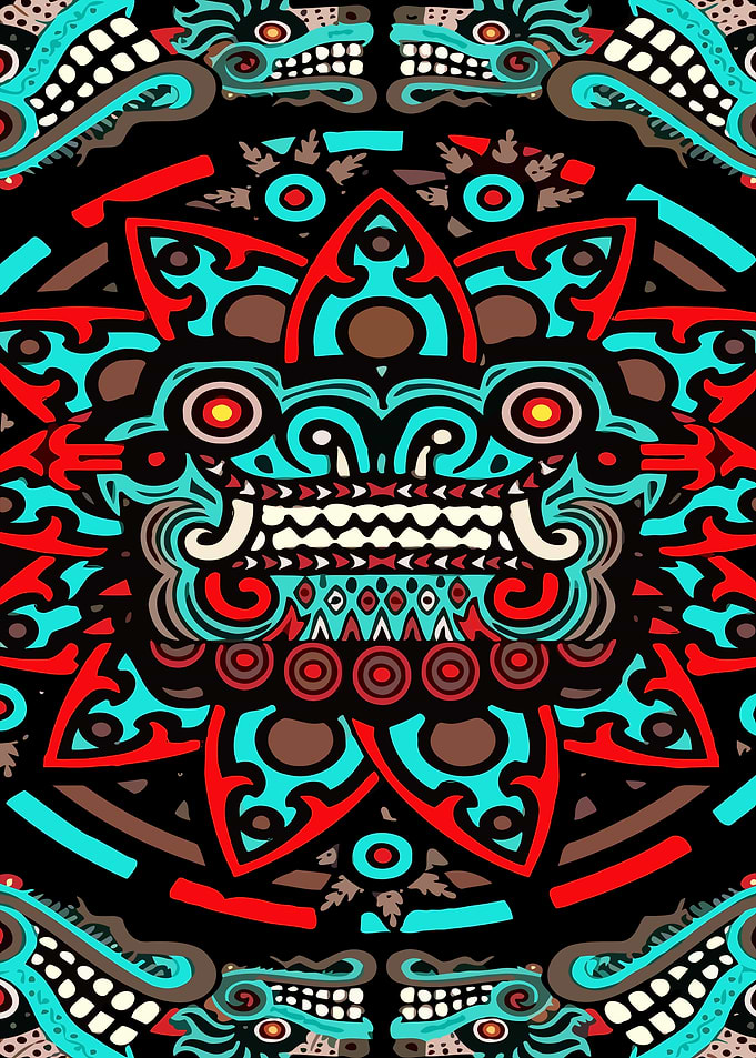 Aztec Deity Digital Art
