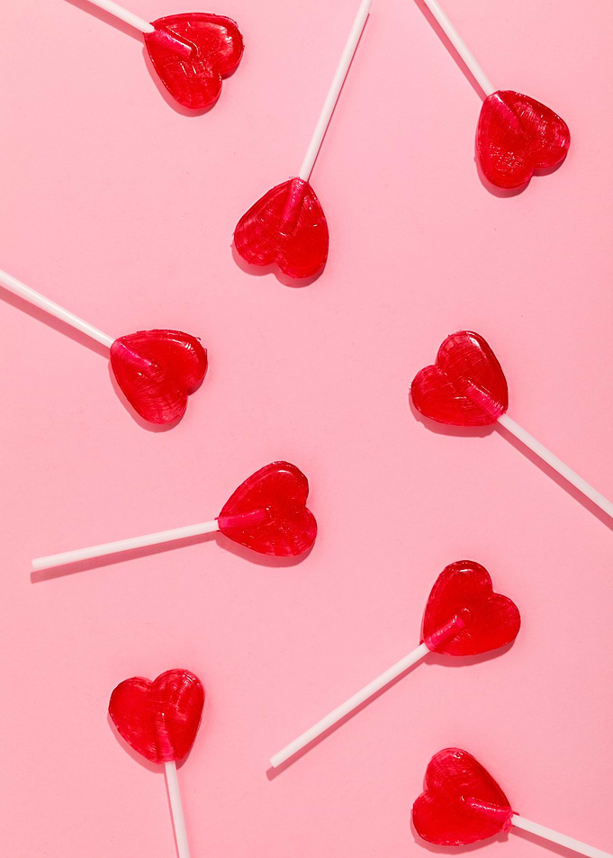 Heart-Shaped Lollipops