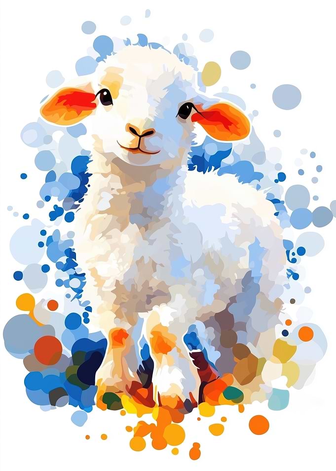 Cute Lamb Watercolor