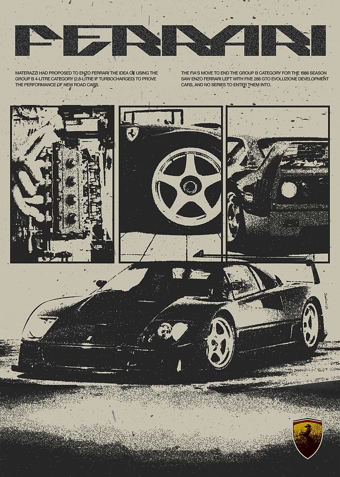 Ferrari F40 Retro Style
