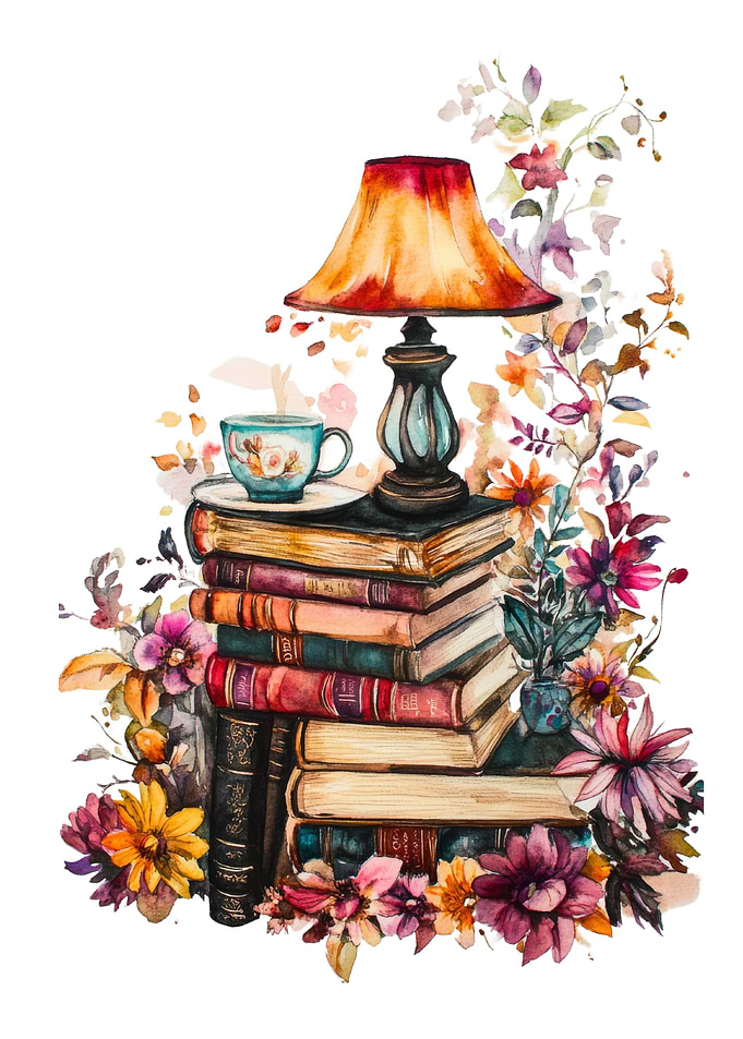 Watercolor Book Stack | A Bookworm’s Dream