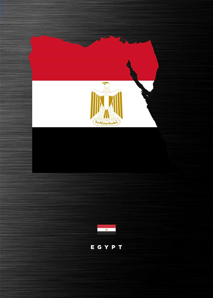 Egypt Flag Map