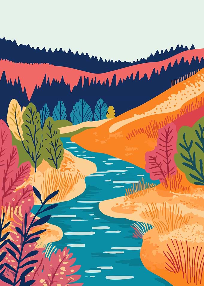 American Autumn Landscape