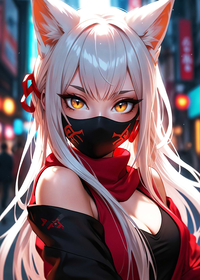 Anime Girl with Fox Ears