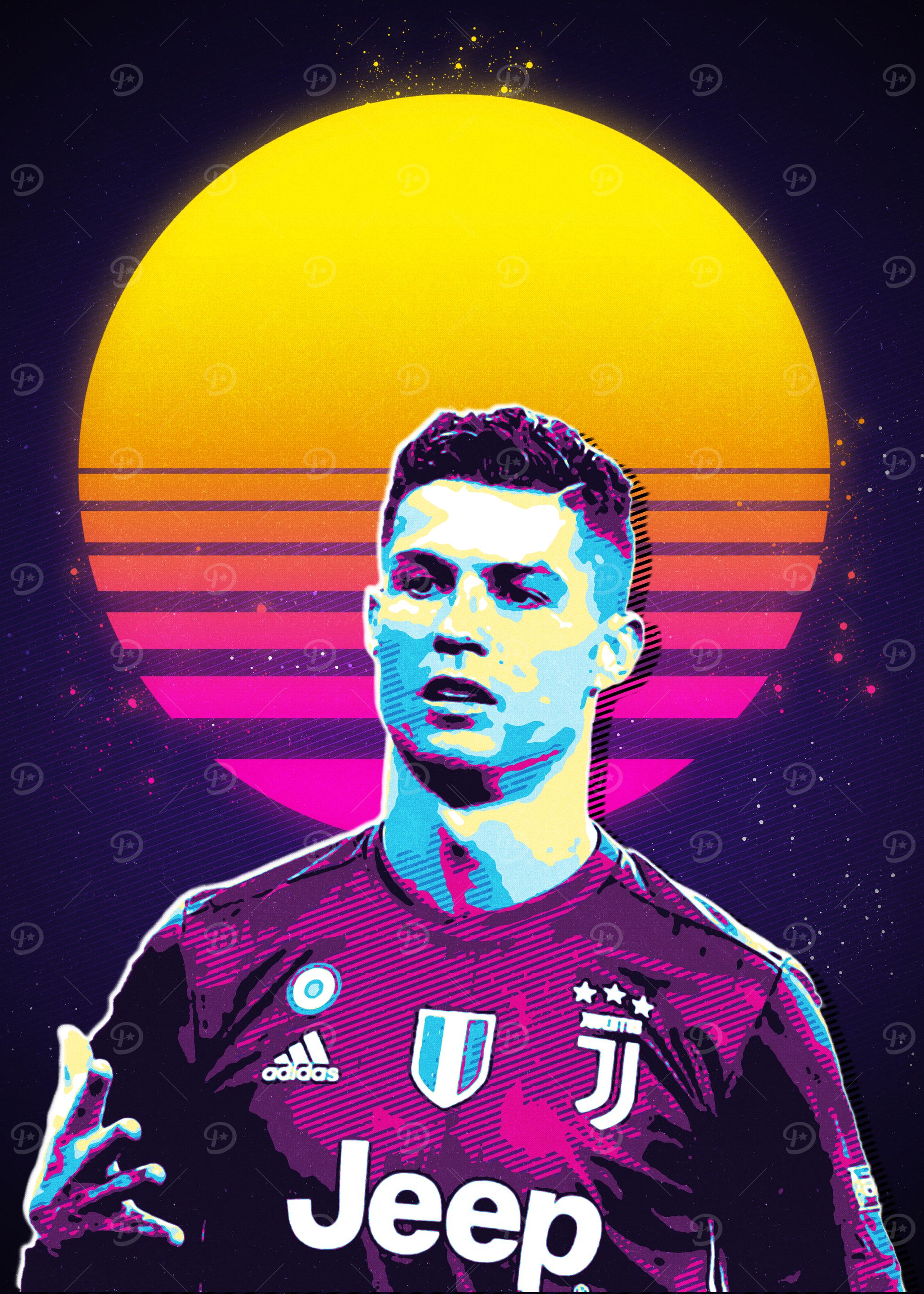 Cristiano Ronaldo Retro Art