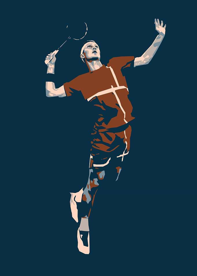 Badminton Player Silhouette