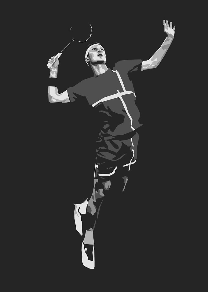 Badminton Player Silhouette