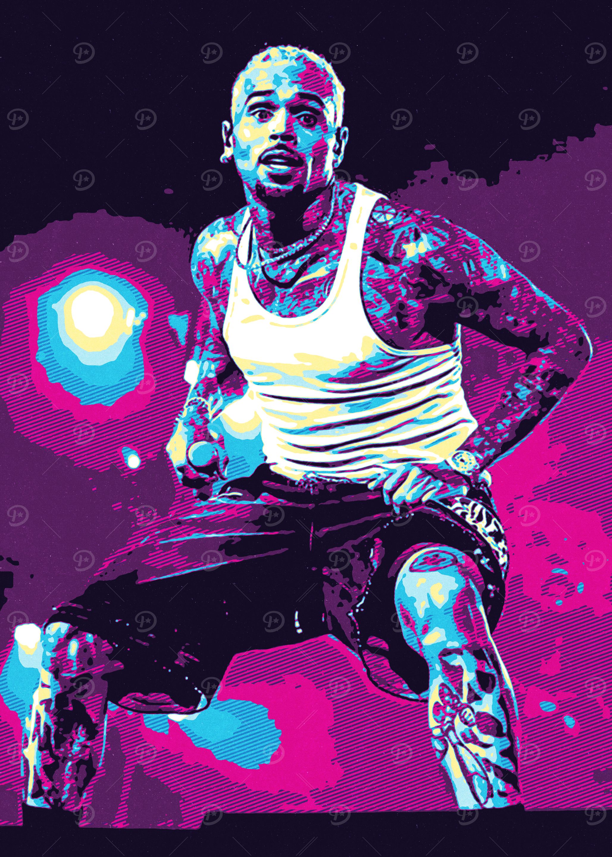 Chris Brown Pop Art