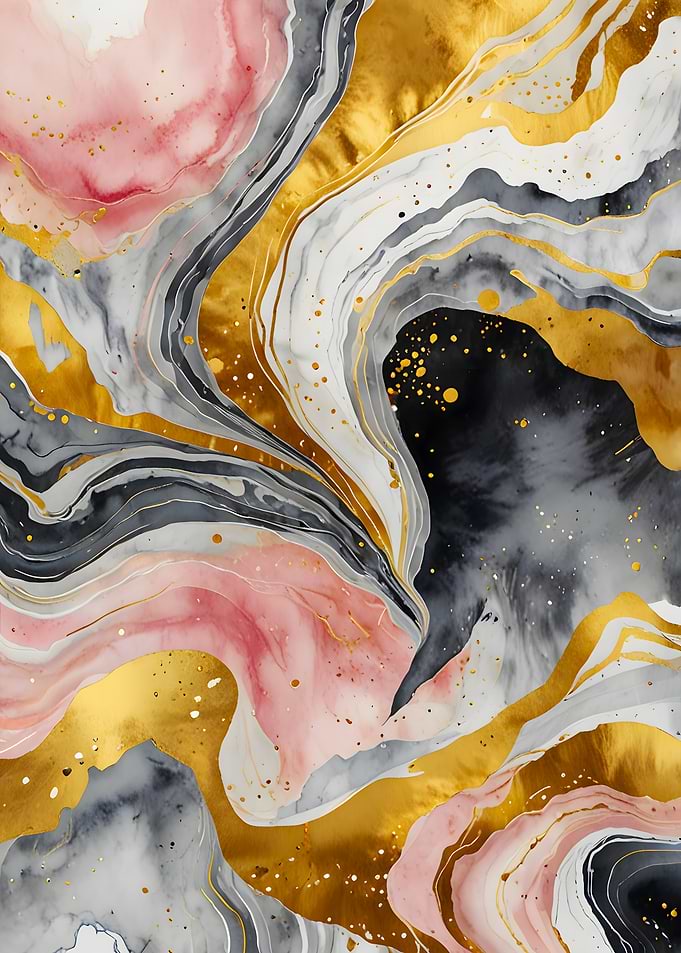 Golden Marble Whirls