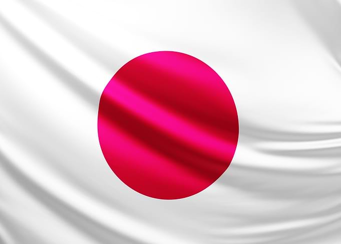 Japanese Flag, realistic flag of Japan