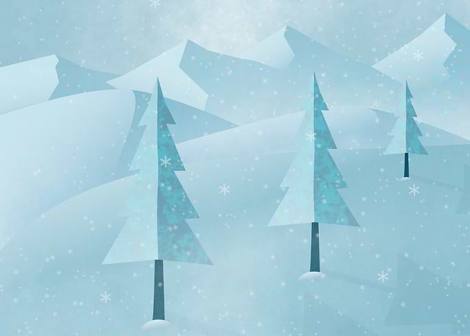 Snowy Mountain Landscape