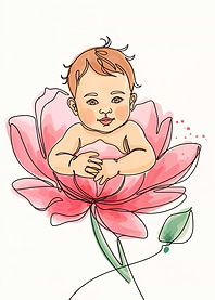 Baby in a Flower