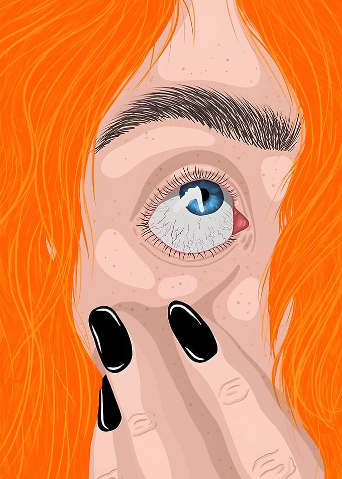 Wide-Eyed Woman