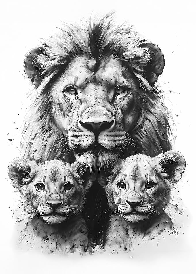 Lion Family Portrait