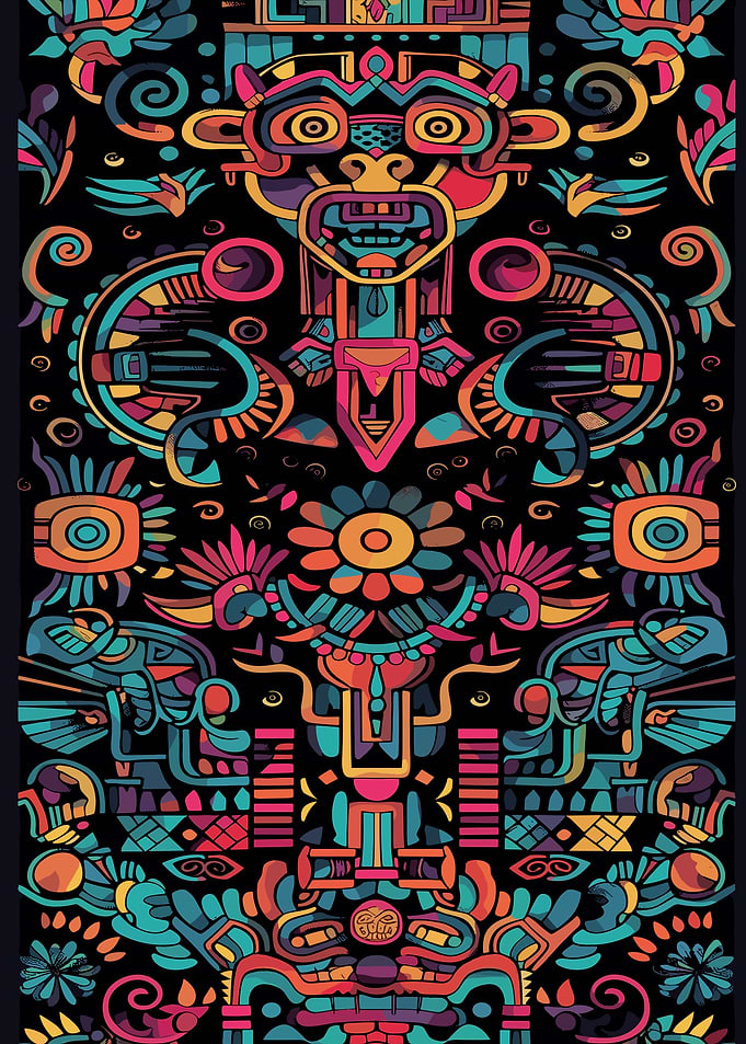 Aztec Inspired Art