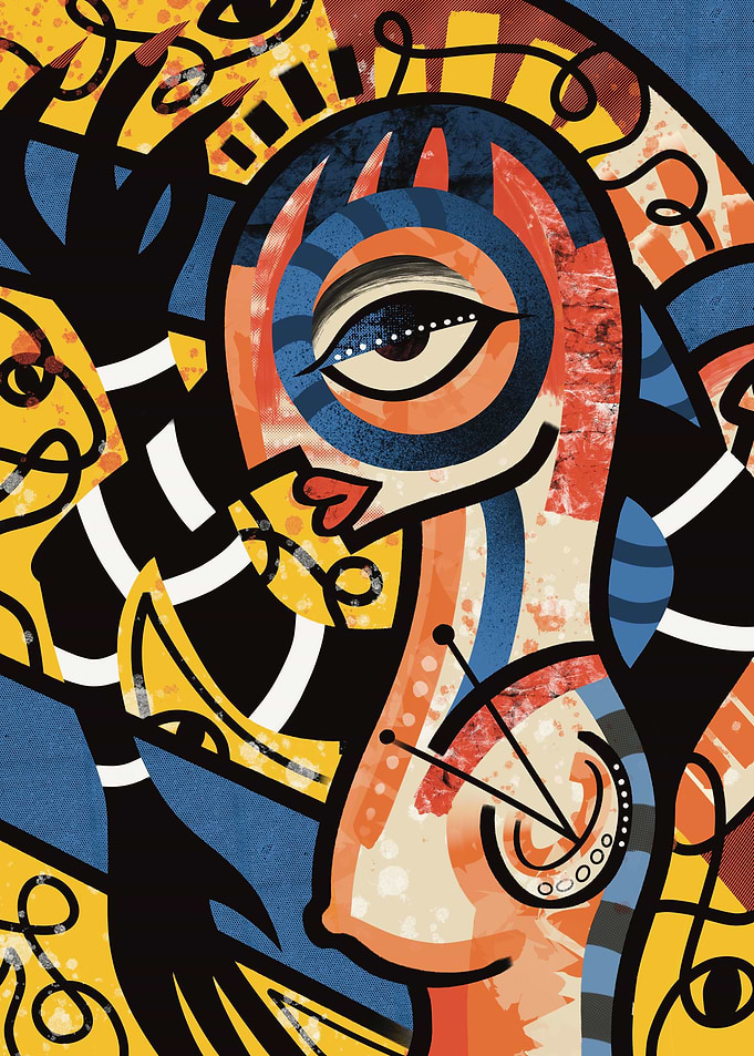 Abstract Egyptian Portrait