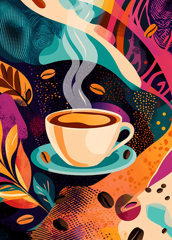 Coffee Cup Abstract Art