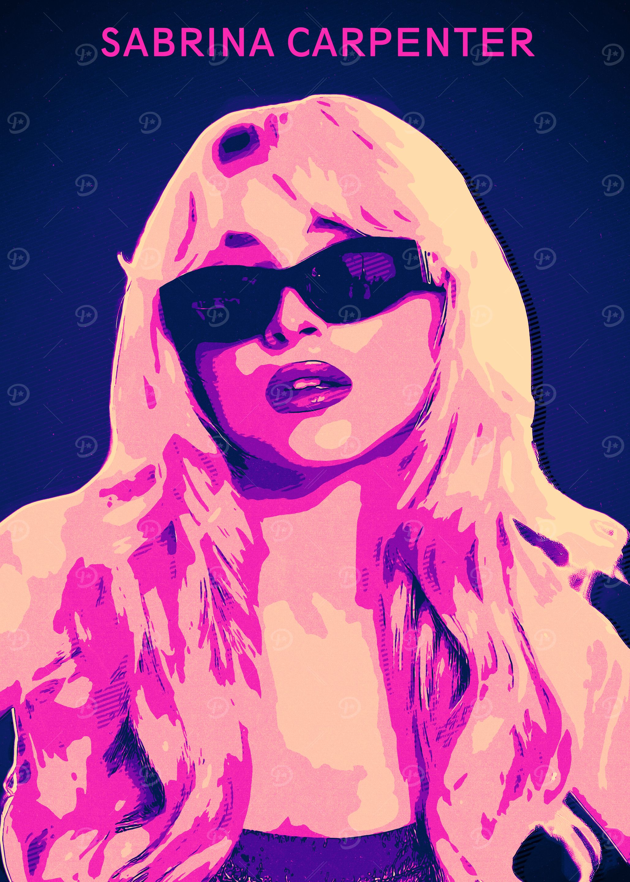 Sabrina Carpenter Pop Art Portrait