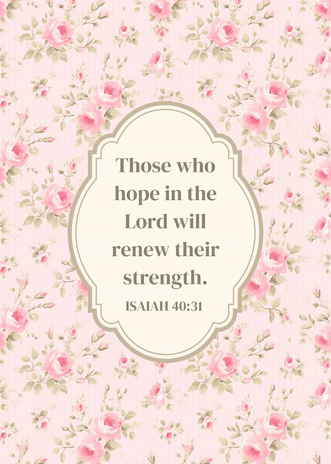 Bible Verse Floral Background