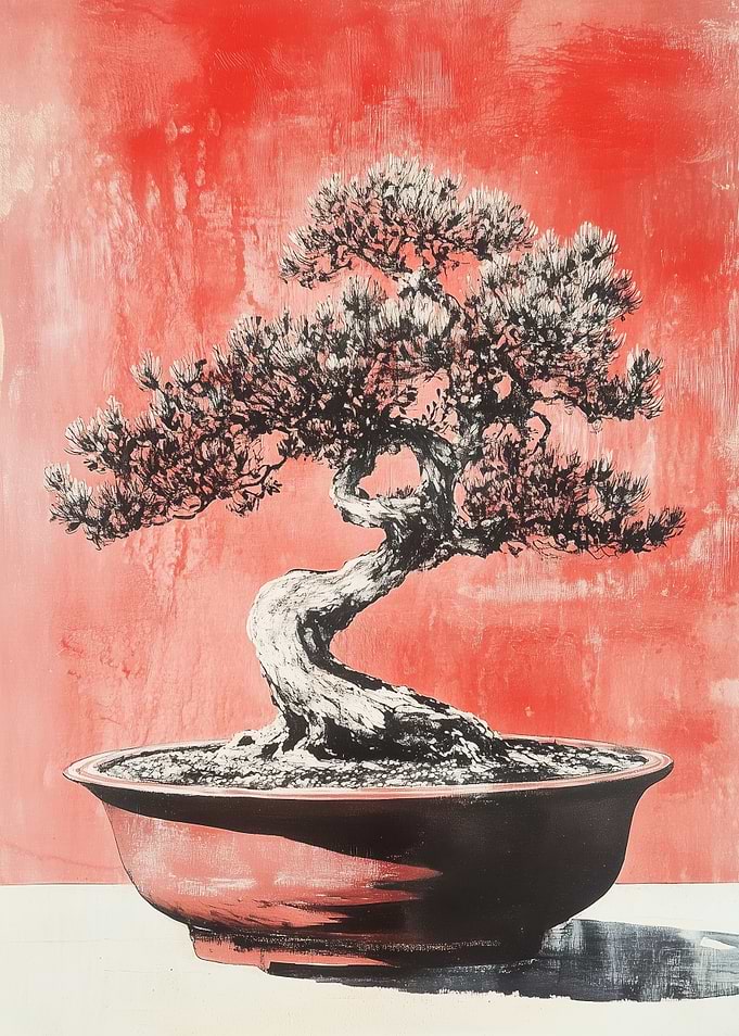 Traditional Bonsai Tree Art Print