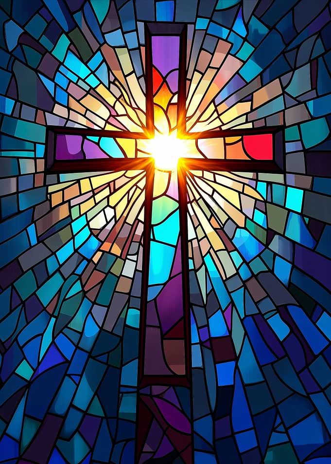 Stained Glass Cross