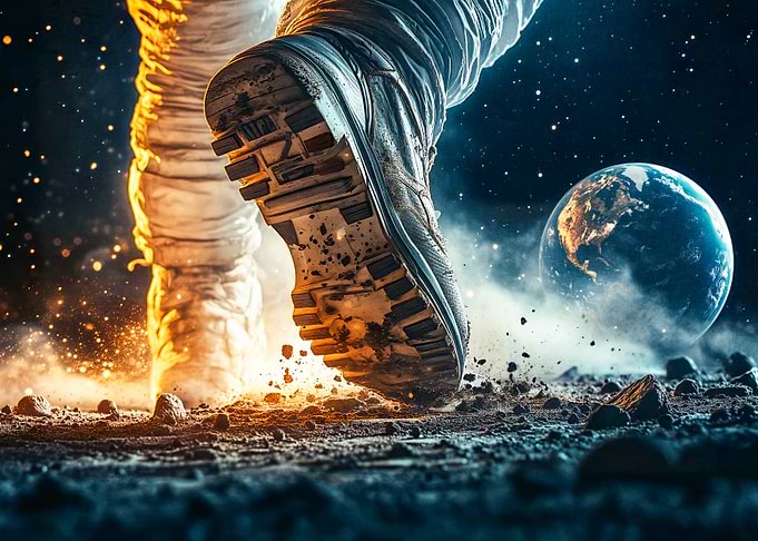 Astronaut on the moon