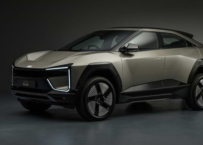 Beige Electric SUV