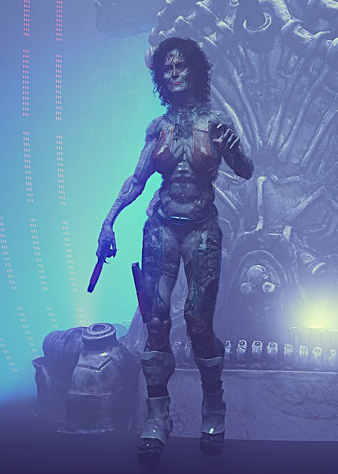 Cyberpunk Female Warrior