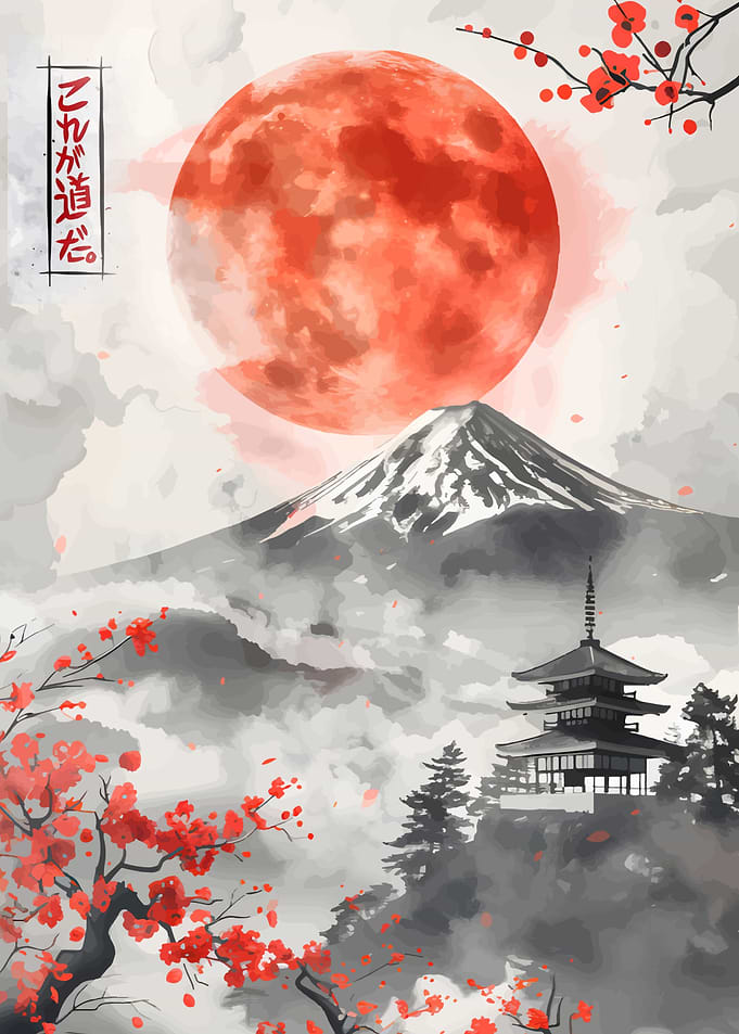 Mount Fuji Watercolor