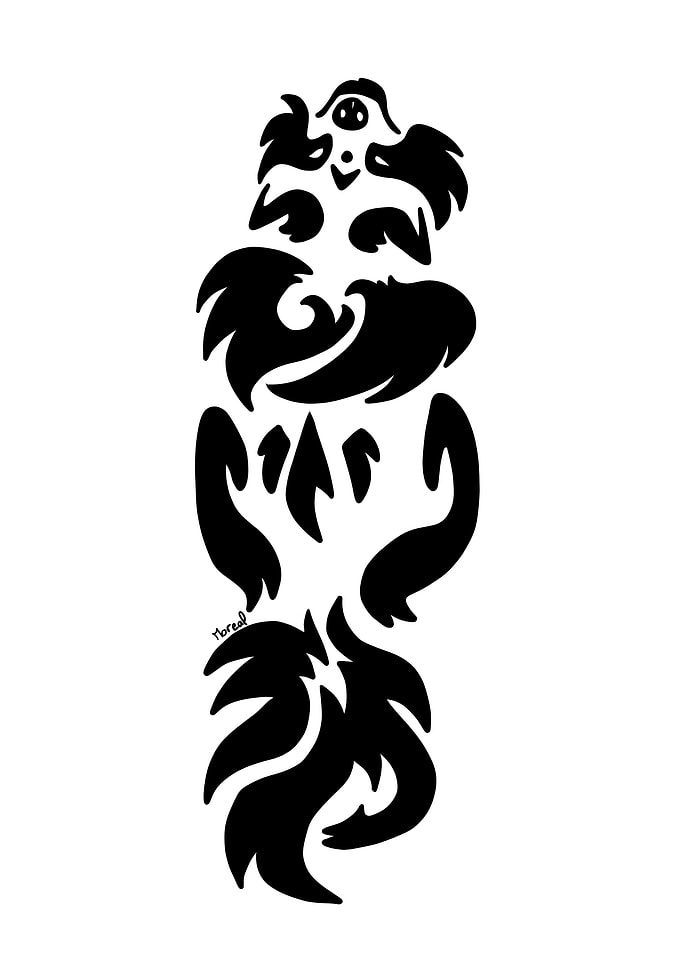 Tribal Wolf Design