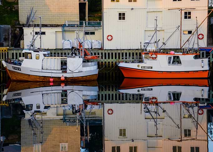 Two Fishing Boats Docked