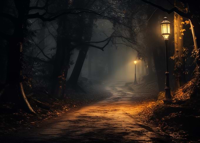 Foggy Forest Path