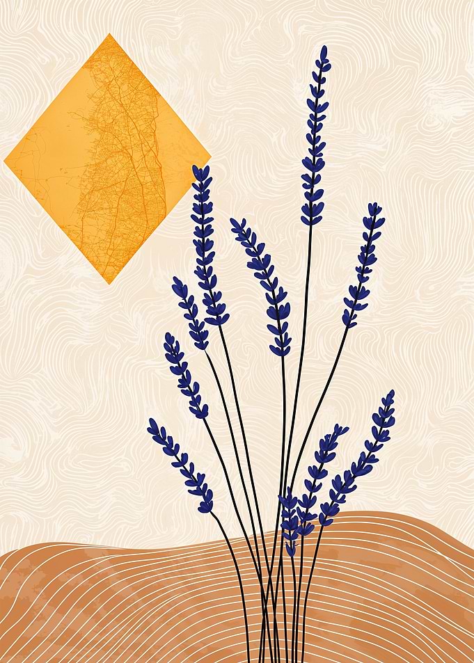 Lavender Minimalist Art