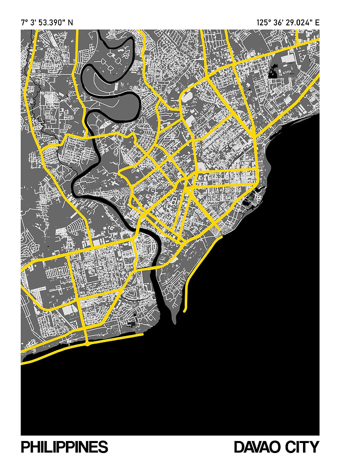 Davao City City Street Map