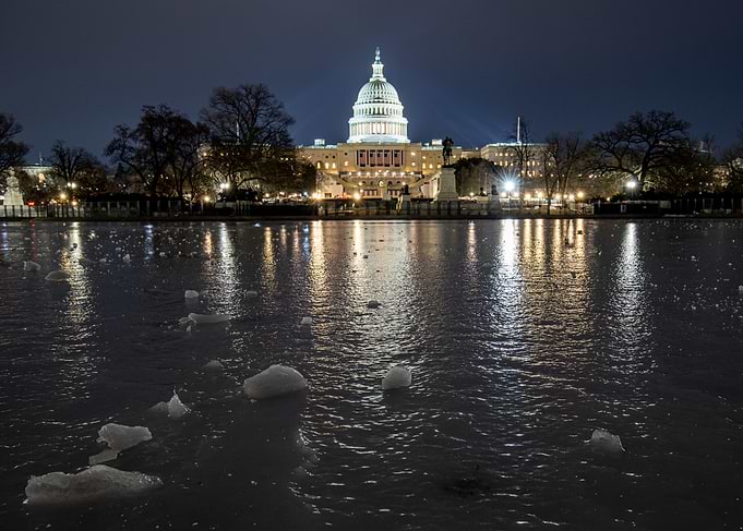 US Capitol Building at Night