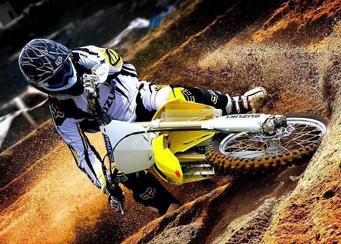 Motocross Rider on Suzuki