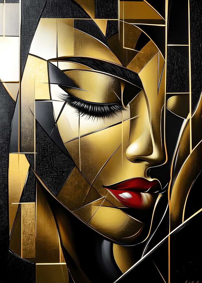 Golden Woman Portrait