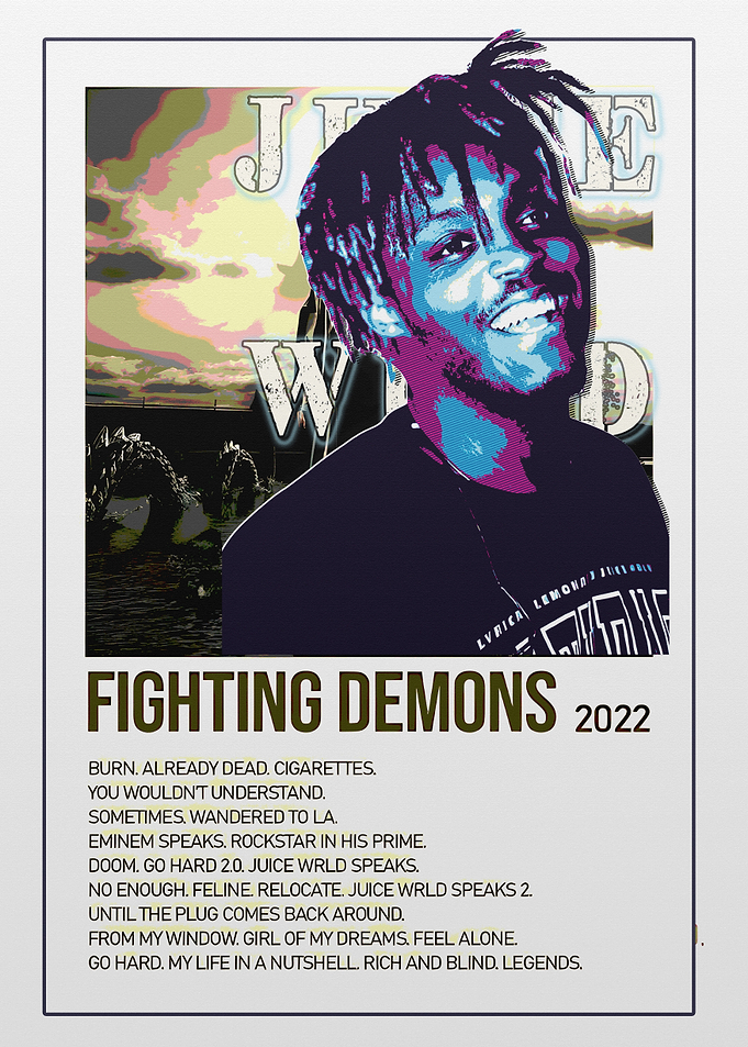 Juice WRLD Fighting Demons Poster