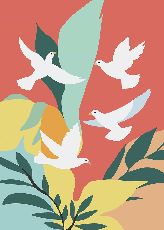Doves in Flight