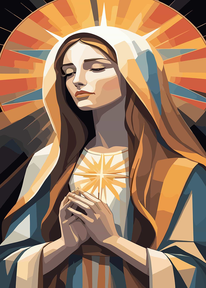 Virgin Mary Digital Art