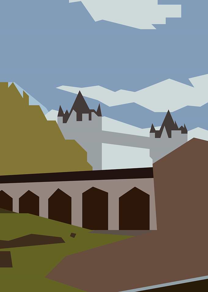 Castle Bridge Landscape