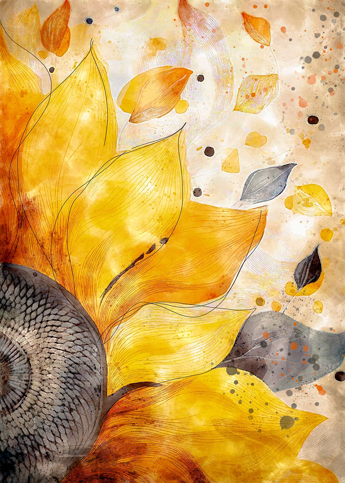 Watercolor Sunflower