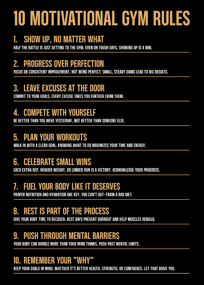 Gym Motivation Rules