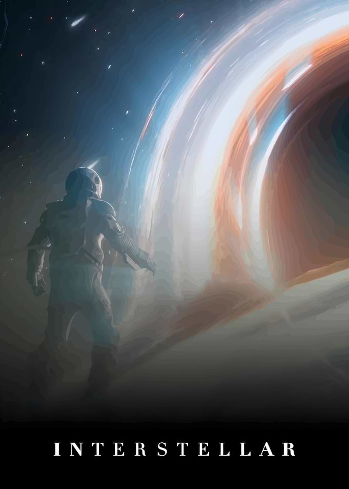 Interstellar Black Hole movies cinema art poster