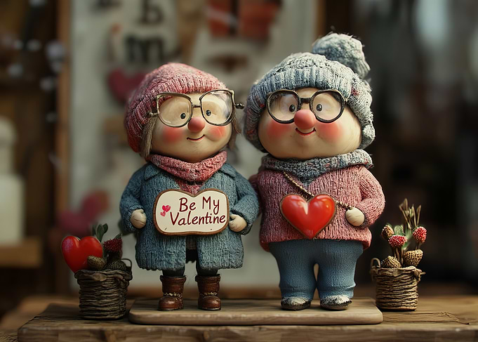 Valentine's Day Couple Figurines